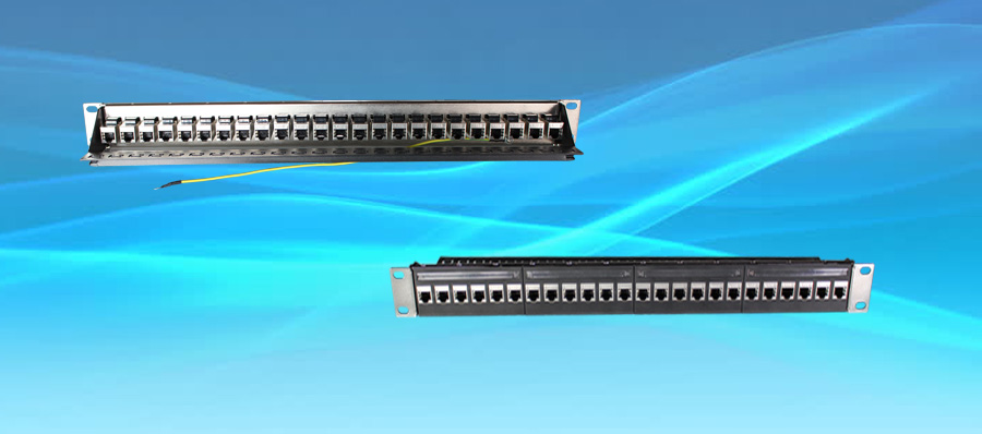 1U CAT6 24 ports FTP RJ45-RJ45 jacks patch panel